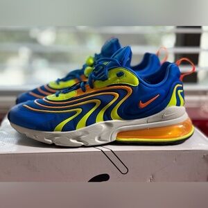 Nike Blue and Neon Athletic Shoes